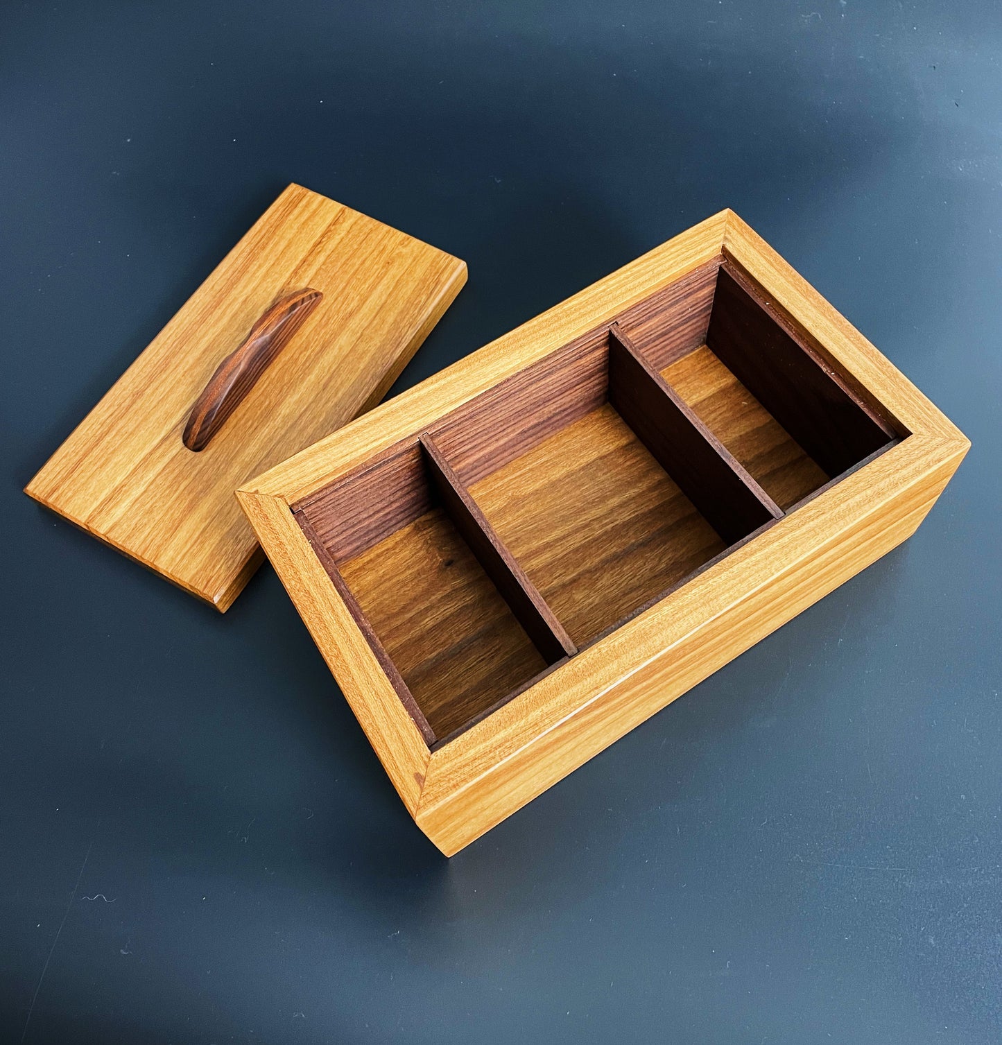 Afromosia & Rosewood Jewellery Box