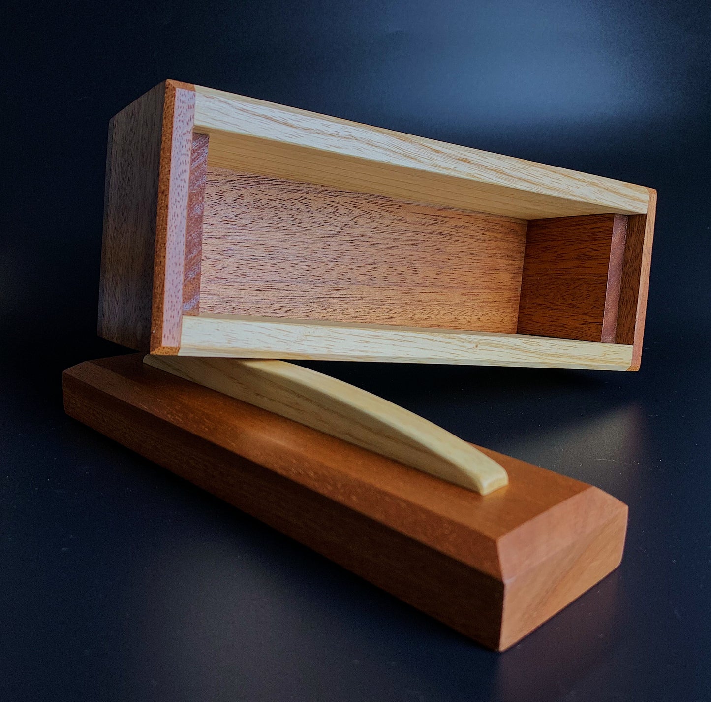 Pencil Box - Reclaimed Ash and Mahogany