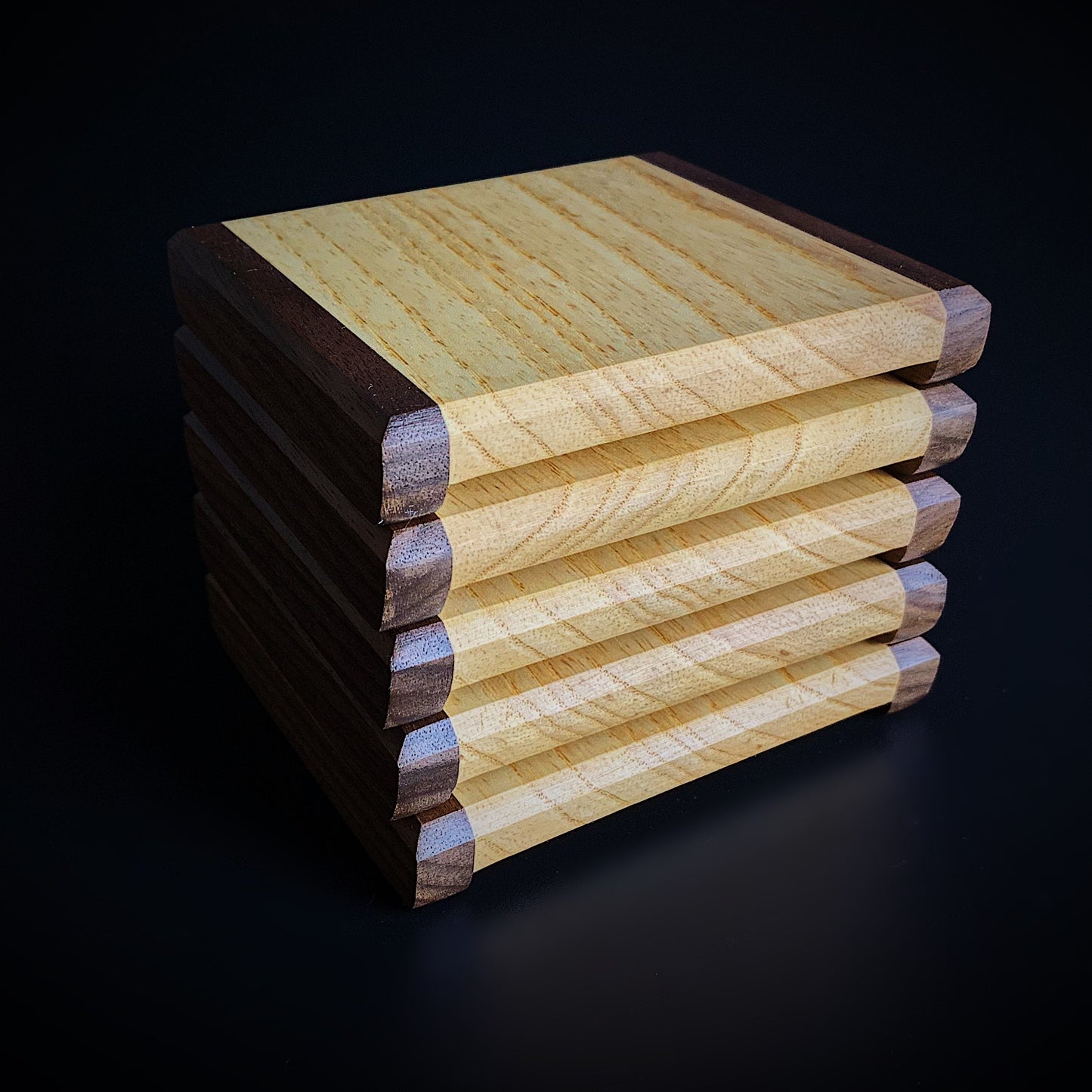 Luxury Coasters - Reclaimed Ash and Walnut