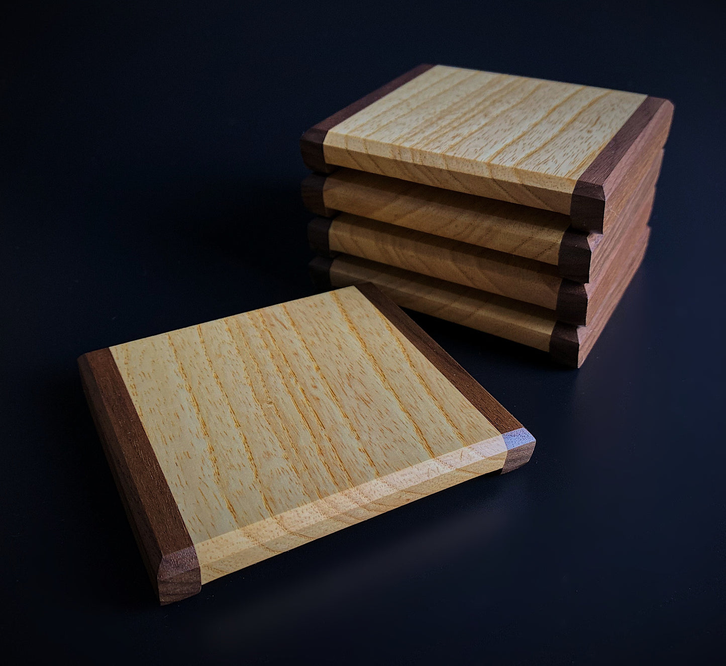 Luxury Coasters - Reclaimed Ash and Walnut