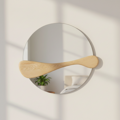 Round Ash Mirror